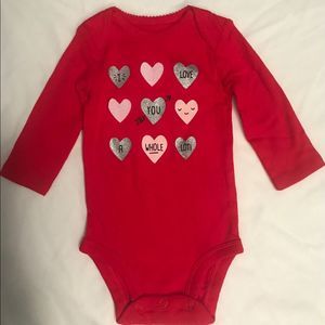 NWOT Carter Valentines Onesie 3 Mo.